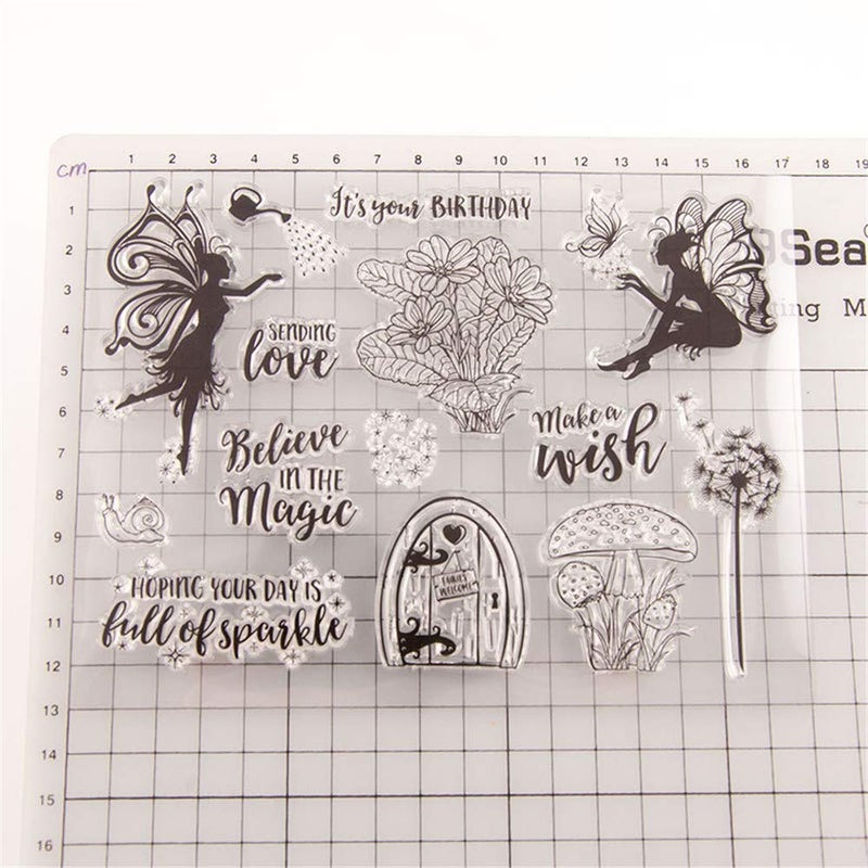 arriettycraft Magic Fairy Mushroom Clear Stamps for Card Making or Journaling, Birthday Wish Dandelion Transparent Silicone Stamps for Journals Scrapbooking Album Decoration - Image 2